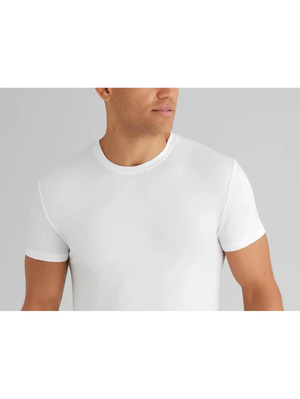 1 TOMMY JOHN STAY TUCKED MICRO MODAL UNDERSHIRT- WHITE- SIZE S